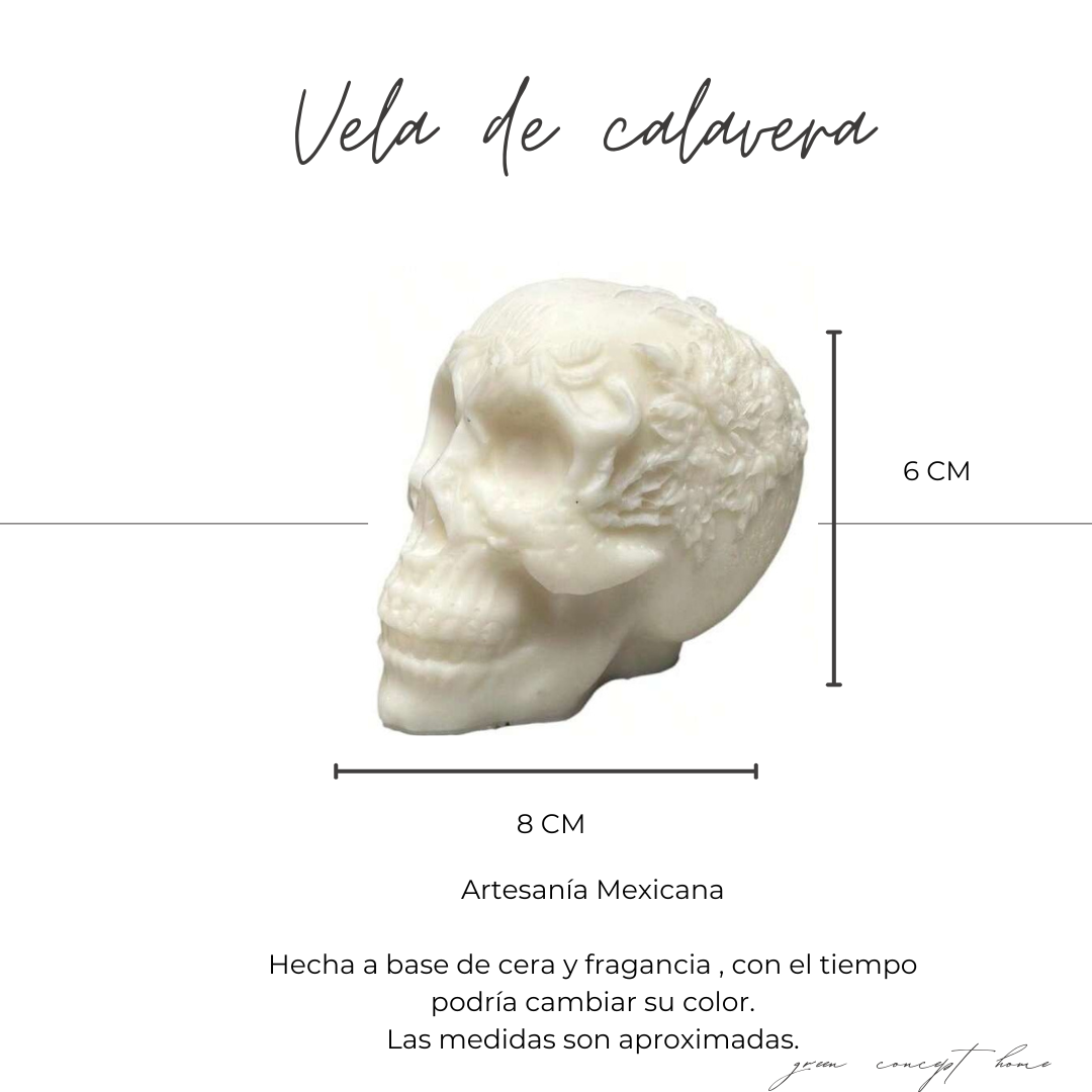 VELA CALAVERA FLORAL