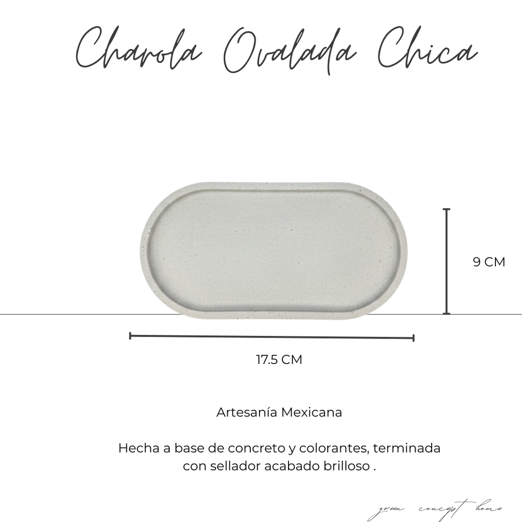 BANDEJA OVALADA DE CONCRETO