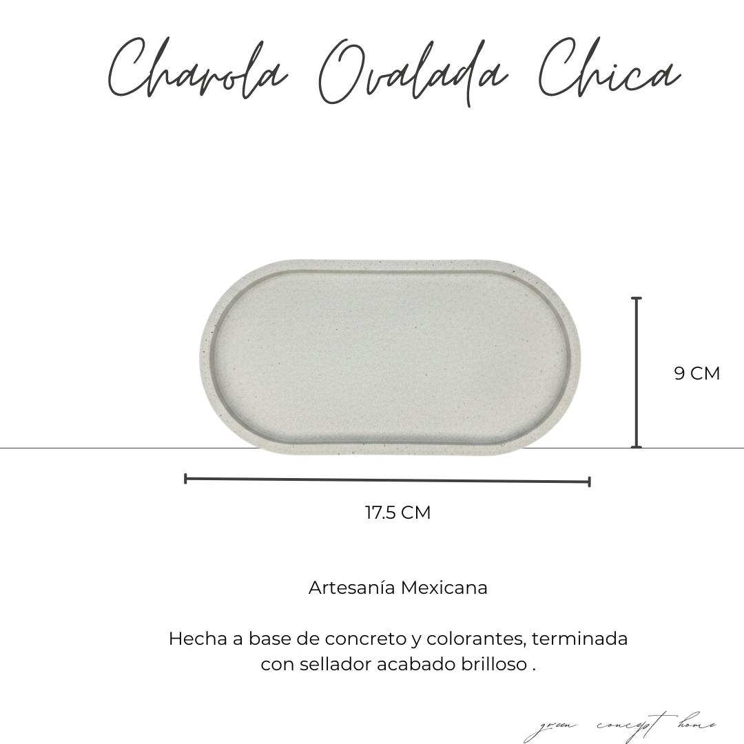 BANDEJA OVALADA DE CONCRETO
