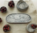 BANDEJA  OVALADA TIPO PIEDRA