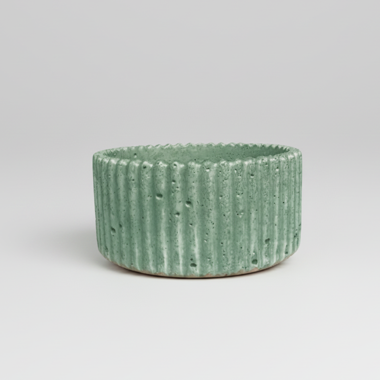 CONTENEDOR REDONDO  RAYADO