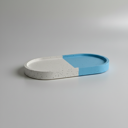 BANDEJA OVALADA DE CONCRETO