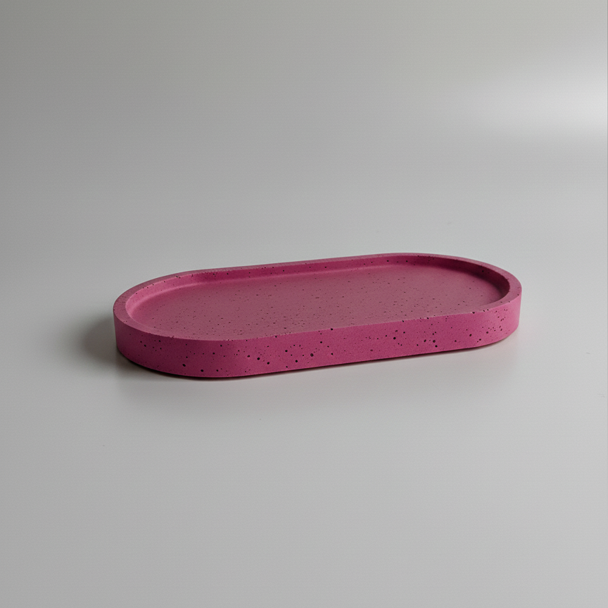 BANDEJA OVALADA DE CONCRETO