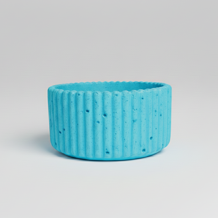 CONTENEDOR REDONDO  RAYADO