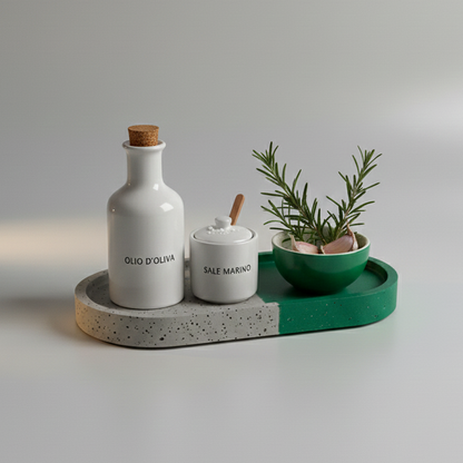 BANDEJA OVALADA DE CONCRETO