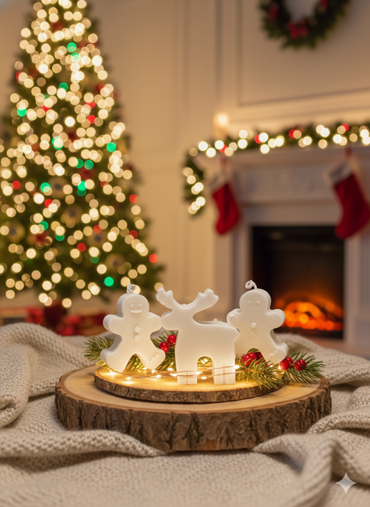 KIT VELAS NAVIDEÑAS GALLETA JENGIBRE / RENO