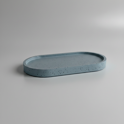 BANDEJA OVALADA DE CONCRETO