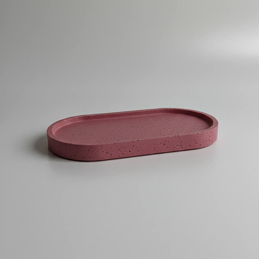 BANDEJA OVALADA DE CONCRETO