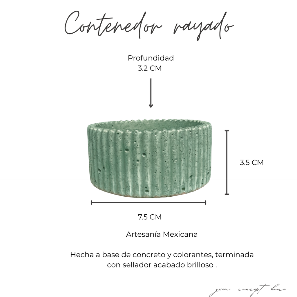 CONTENEDOR REDONDO  RAYADO