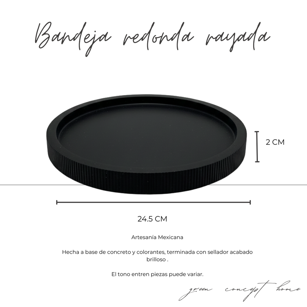 BANDEJA REDONDA RAYADA