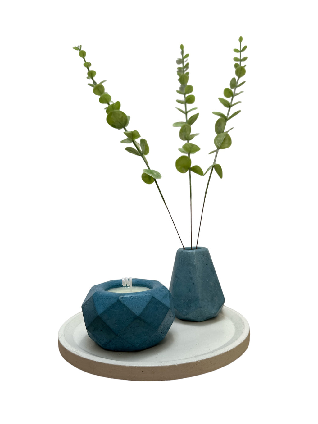 KIT009 BASE/FLORERO/VELA DE SOYA