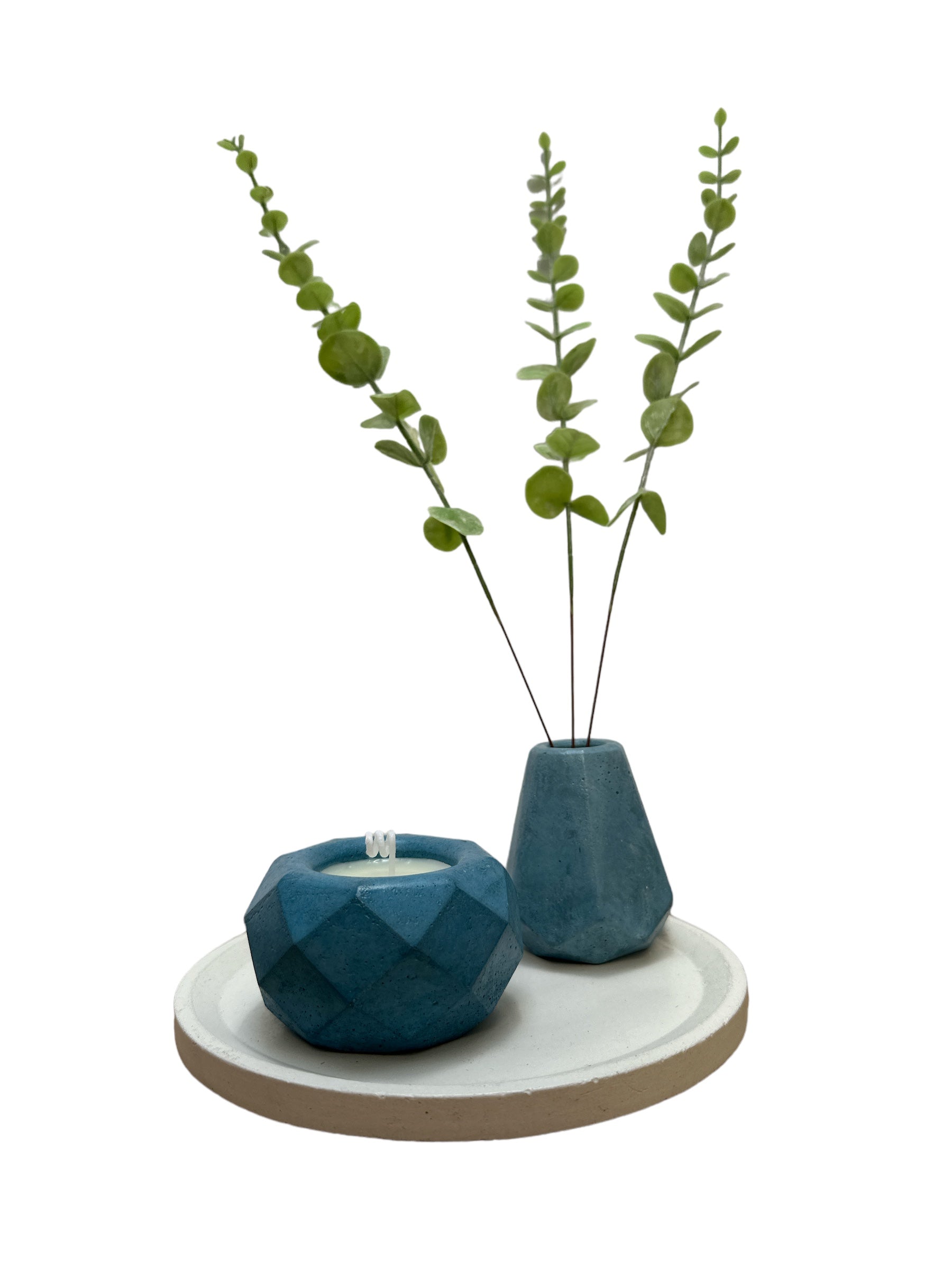 KIT009 BASE/FLORERO/VELA DE SOYA