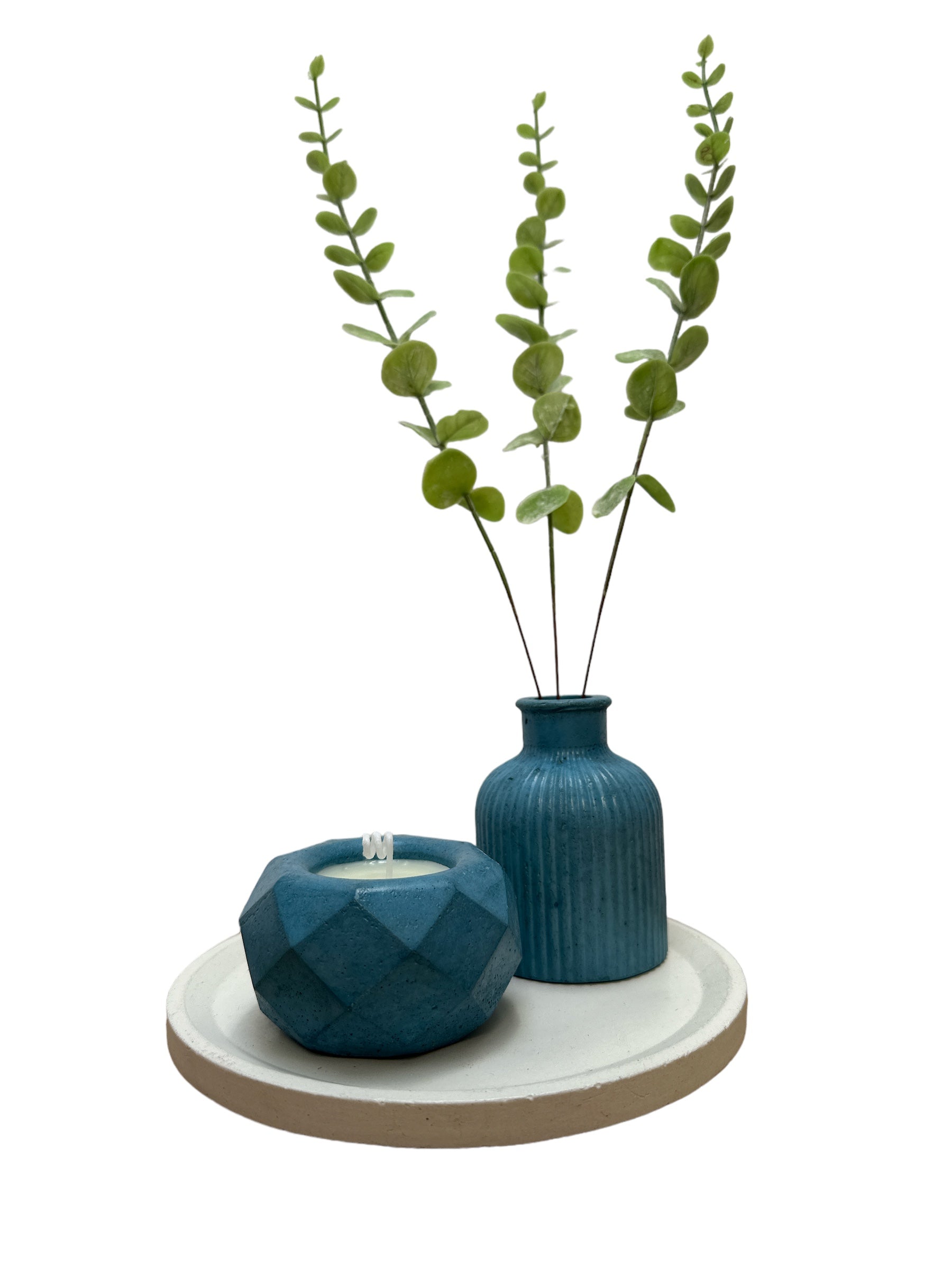 KIT009 BASE/FLORERO/VELA DE SOYA